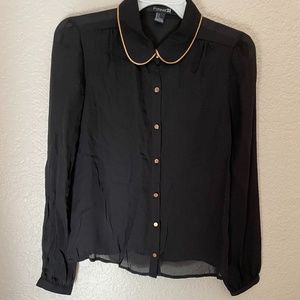 Black and gold blouse
